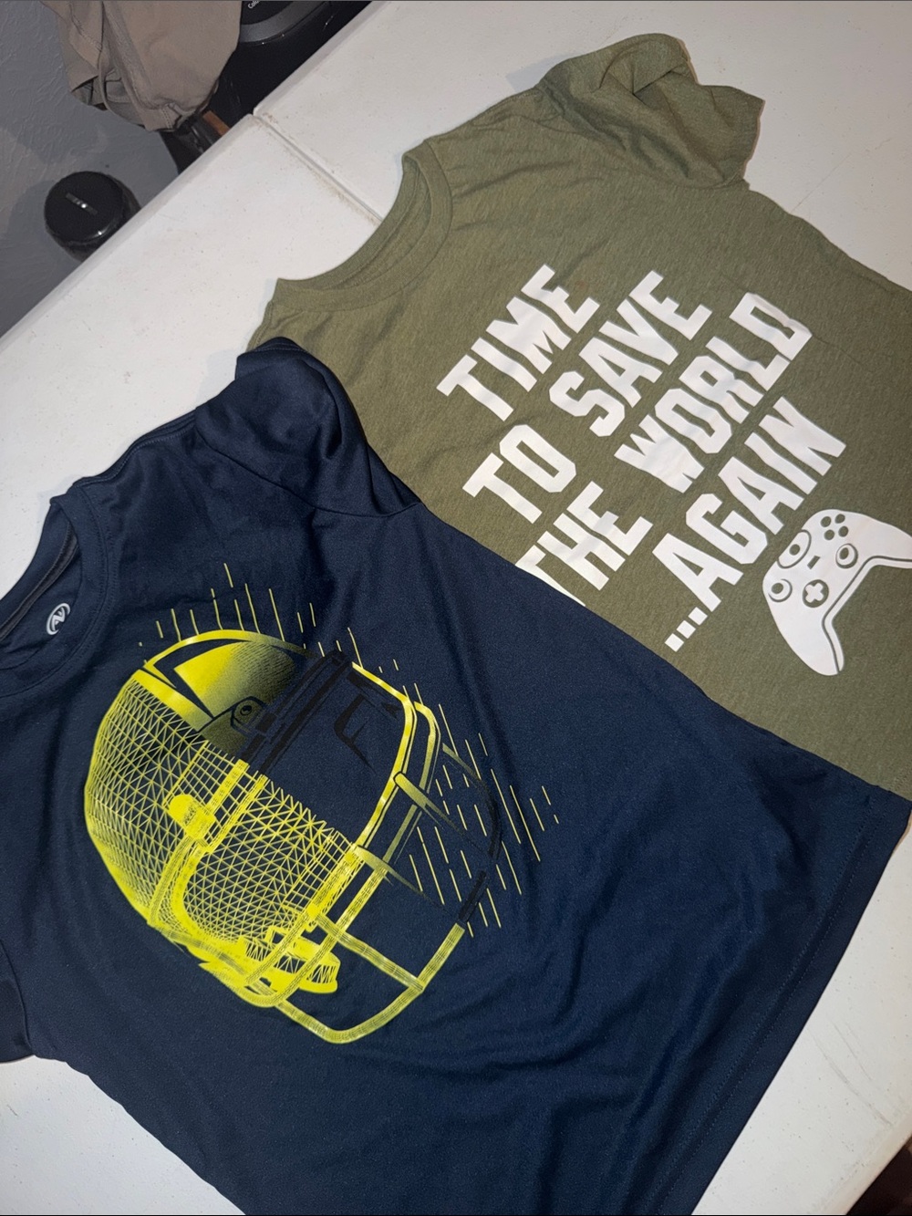 T-Shirt - Navy and Olive